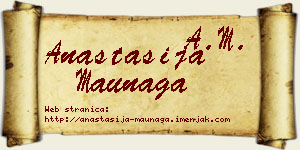 Anastasija Maunaga vizit kartica